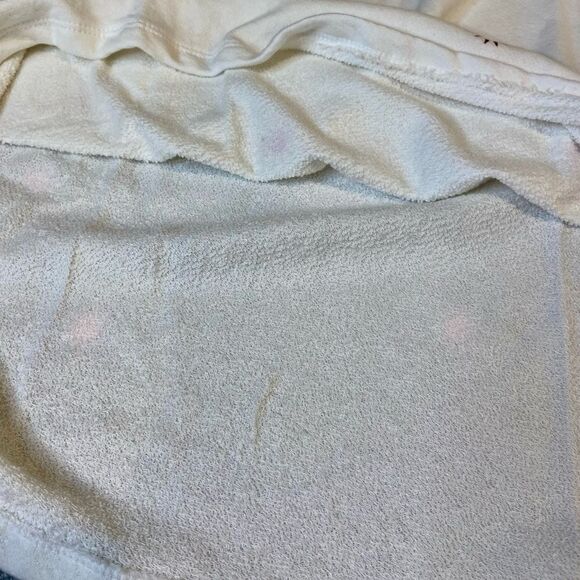 NWT Michael Lauren Fairfax Classic Sweatshirt in White with Rose Gold Sun Foils - Picture 7 of 13